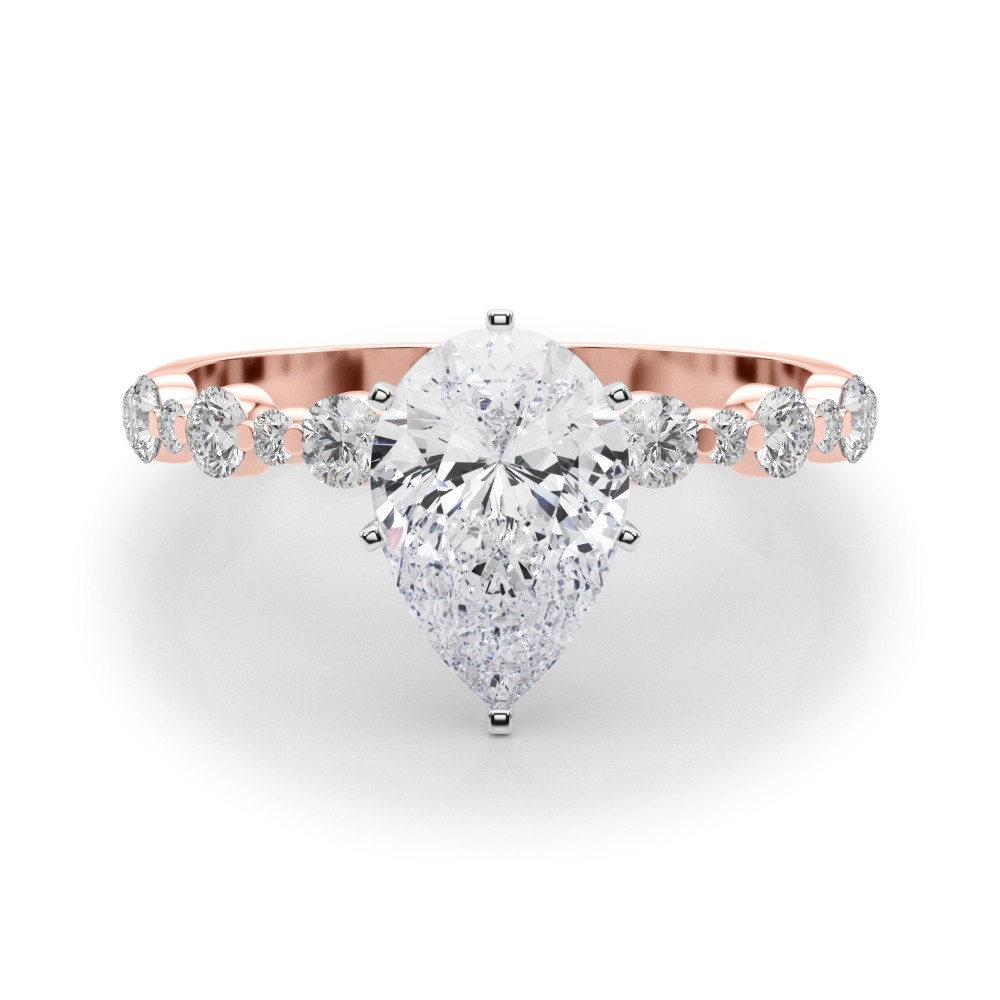 6 Prong Natural Diamond  Engagement Ring