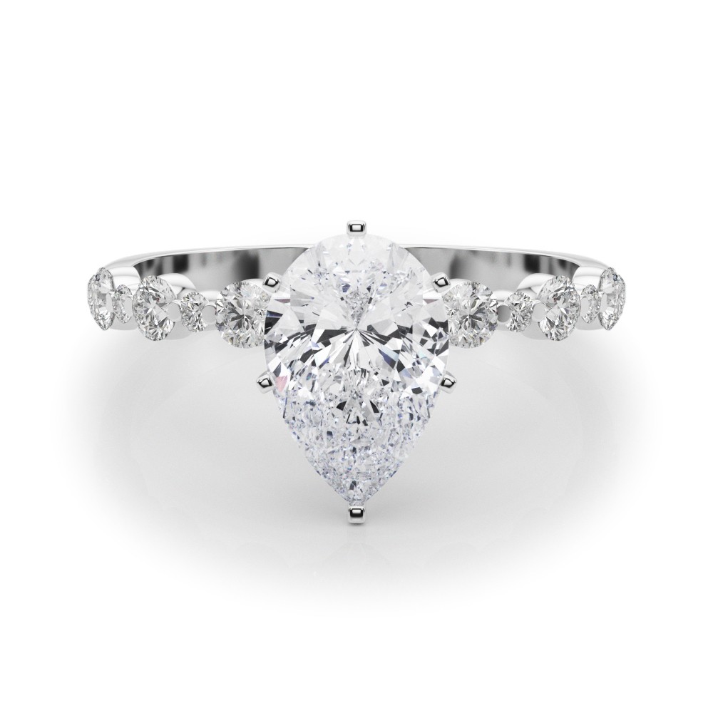 6 Prong Natural Diamond  Engagement Ring