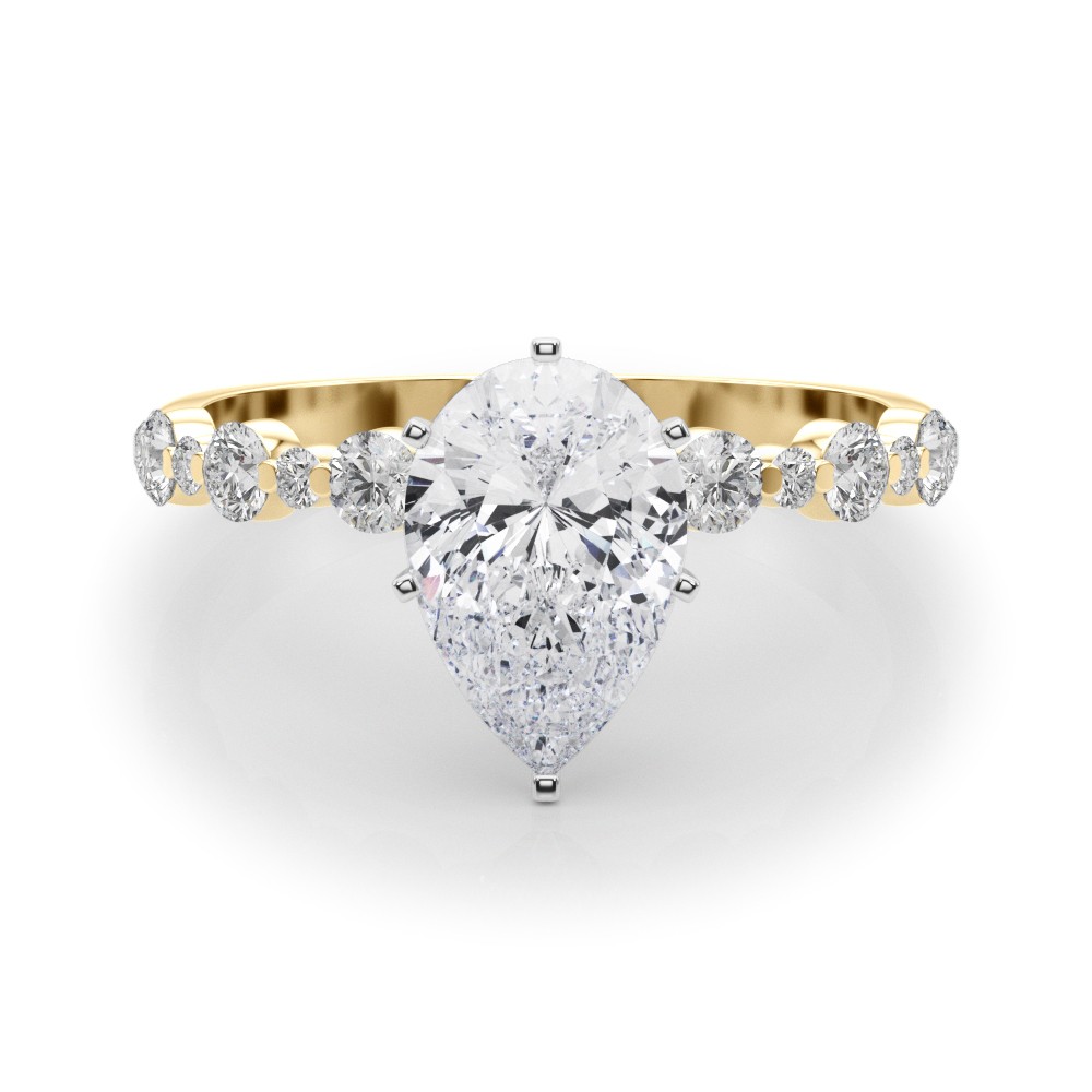 6 Prong Natural Diamond  Engagement Ring