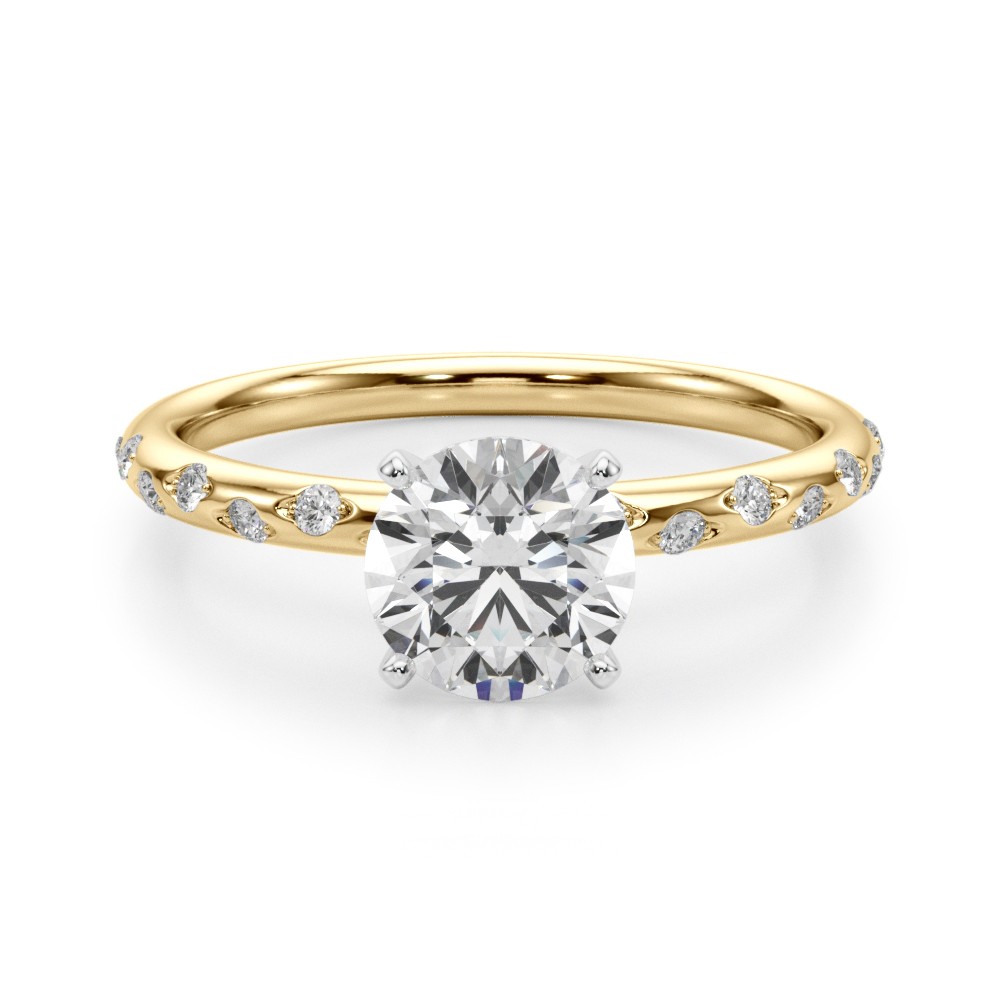 Stenolina Natural Diamond 4 Prong  Engagement Ring