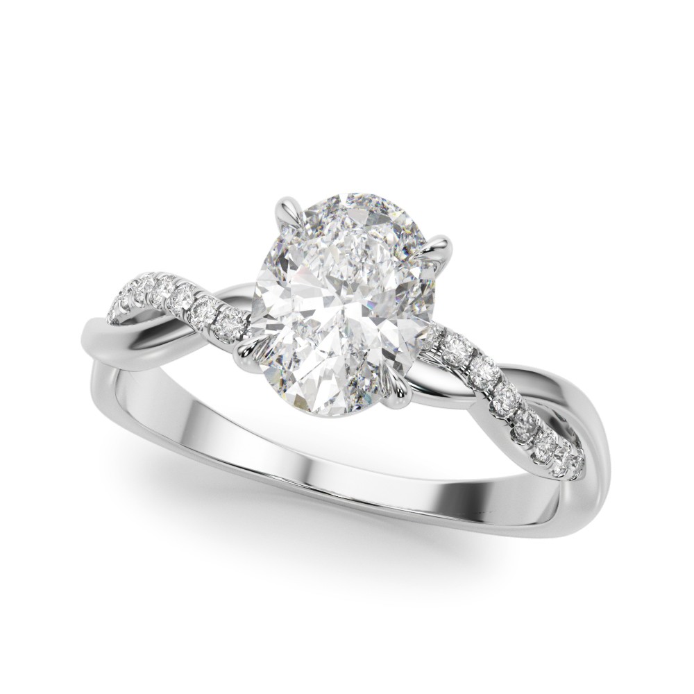 Zina Lab-Created Diamond 4 Prong Setting  Engagement Ring