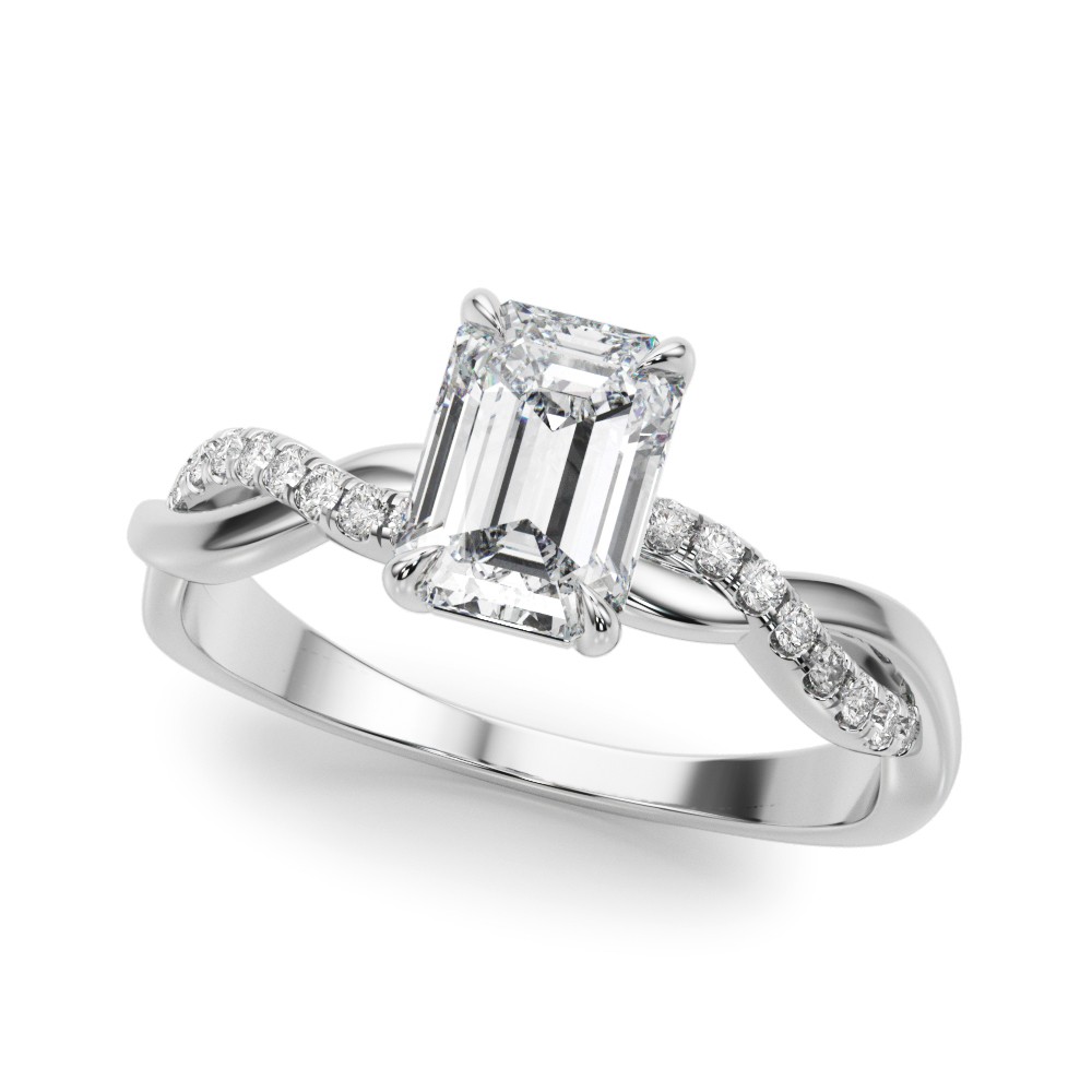 Zareen Lab-Created Diamond 4 Prong Setting  Engagement Ring
