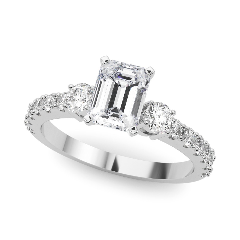 4 Prong Set Lab-Created Diamond  Engagement Ring