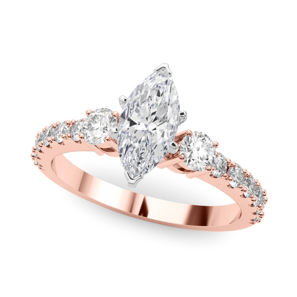 6 Prong Set Lab-Created Diamond  Engagement Ring