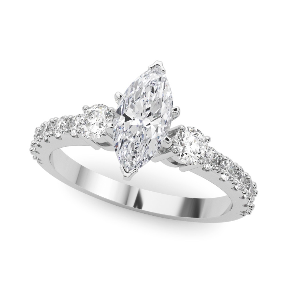 6 Prong Set Lab-Created Diamond  Engagement Ring