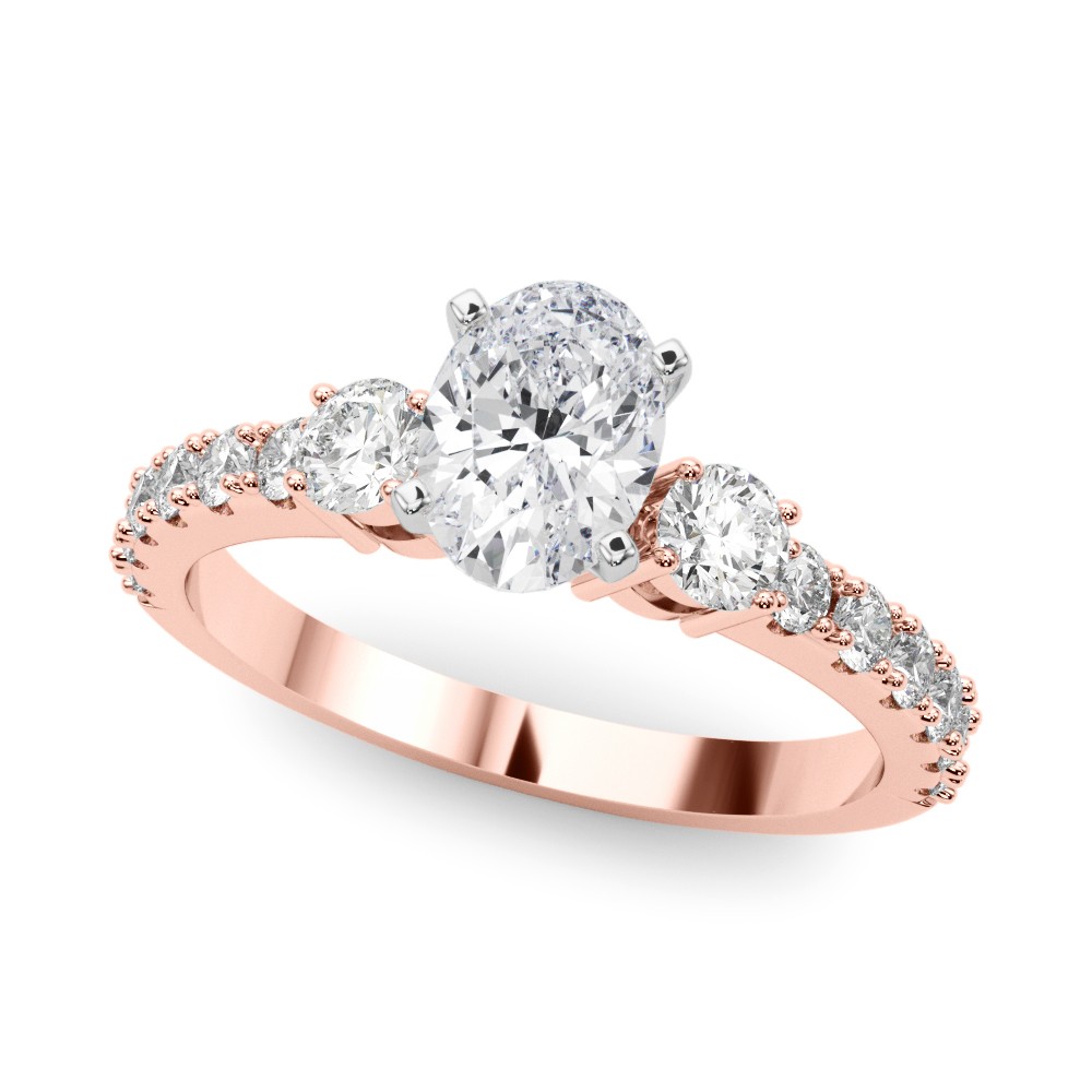4 Prong Set Lab-Created Diamond  Engagement Ring