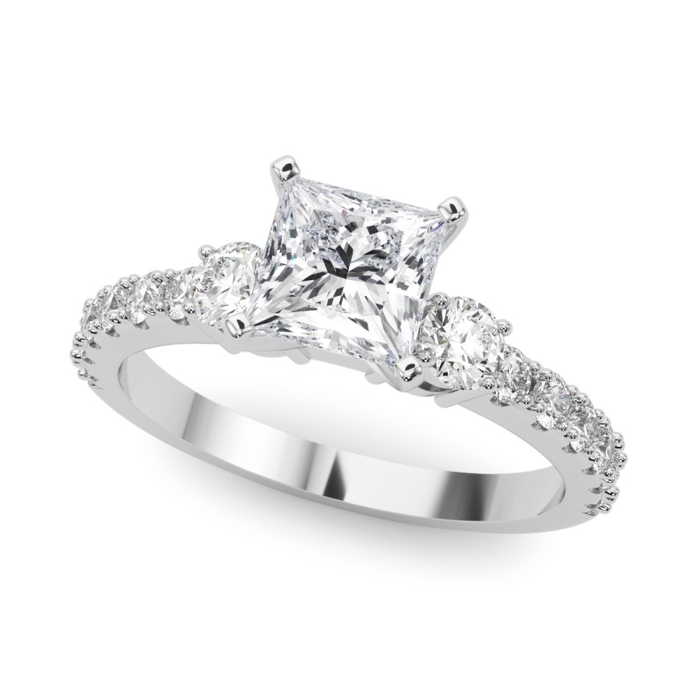 4 Prong Set Lab-Created Diamond  Engagement Ring
