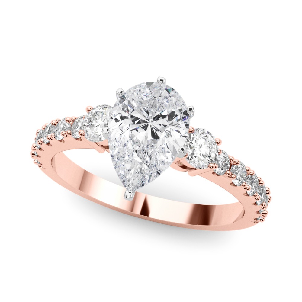 6 Prong Set Lab-Created Diamond  Engagement Ring