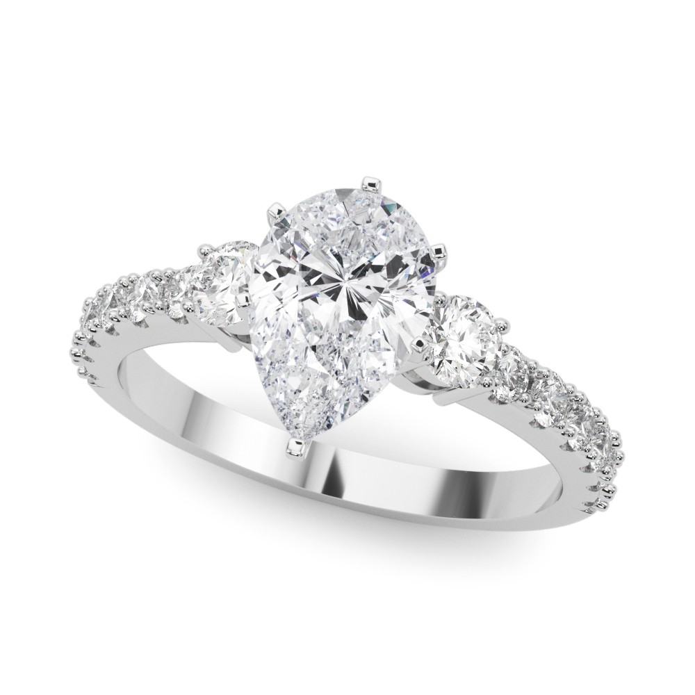 6 Prong Set Lab-Created Diamond  Engagement Ring
