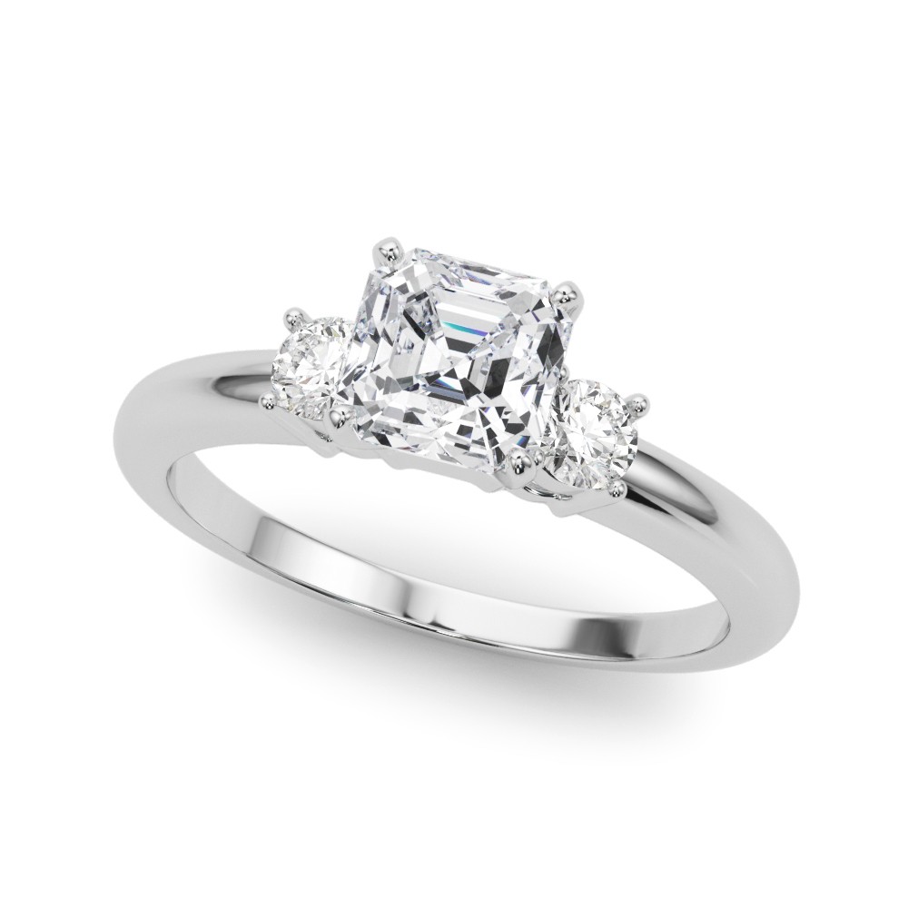 4 Prong Set Lab-Created Diamond  Engagement Ring
