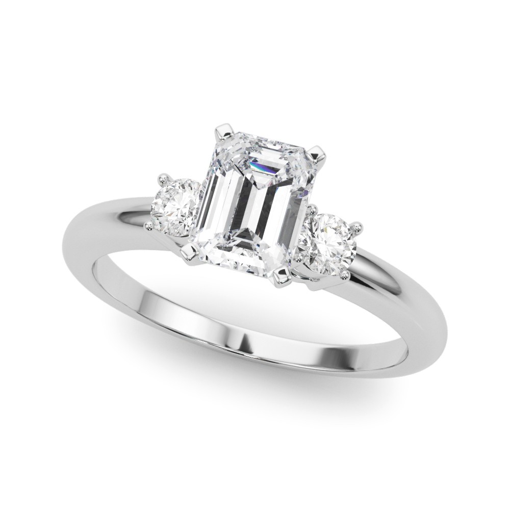 4 Prong Set Lab-Created Diamond  Engagement Ring