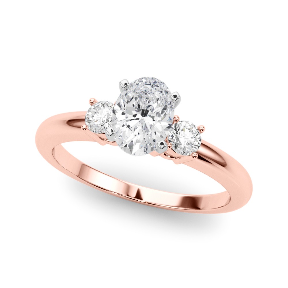 4 Prong Set Lab-Created Diamond  Engagement Ring