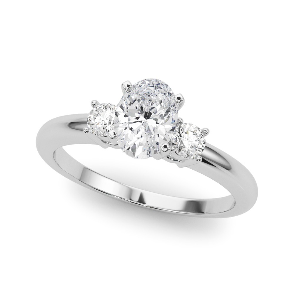 4 Prong Set Lab-Created Diamond  Engagement Ring
