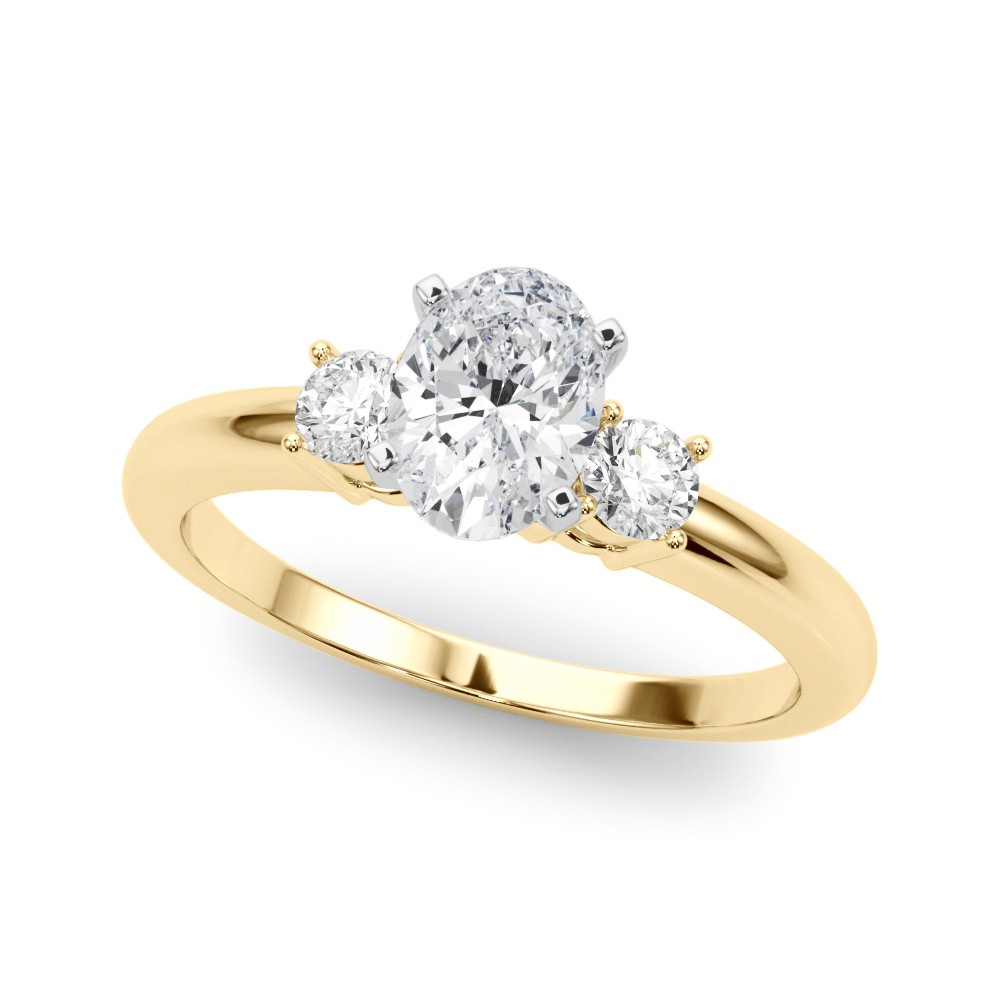 4 Prong Set Lab-Created Diamond  Engagement Ring