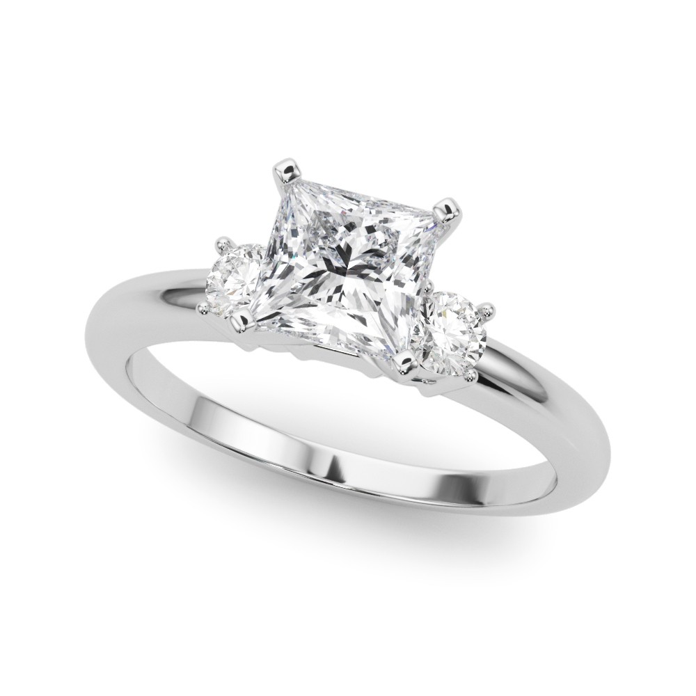 4 Prong Set Lab-Created Diamond  Engagement Ring