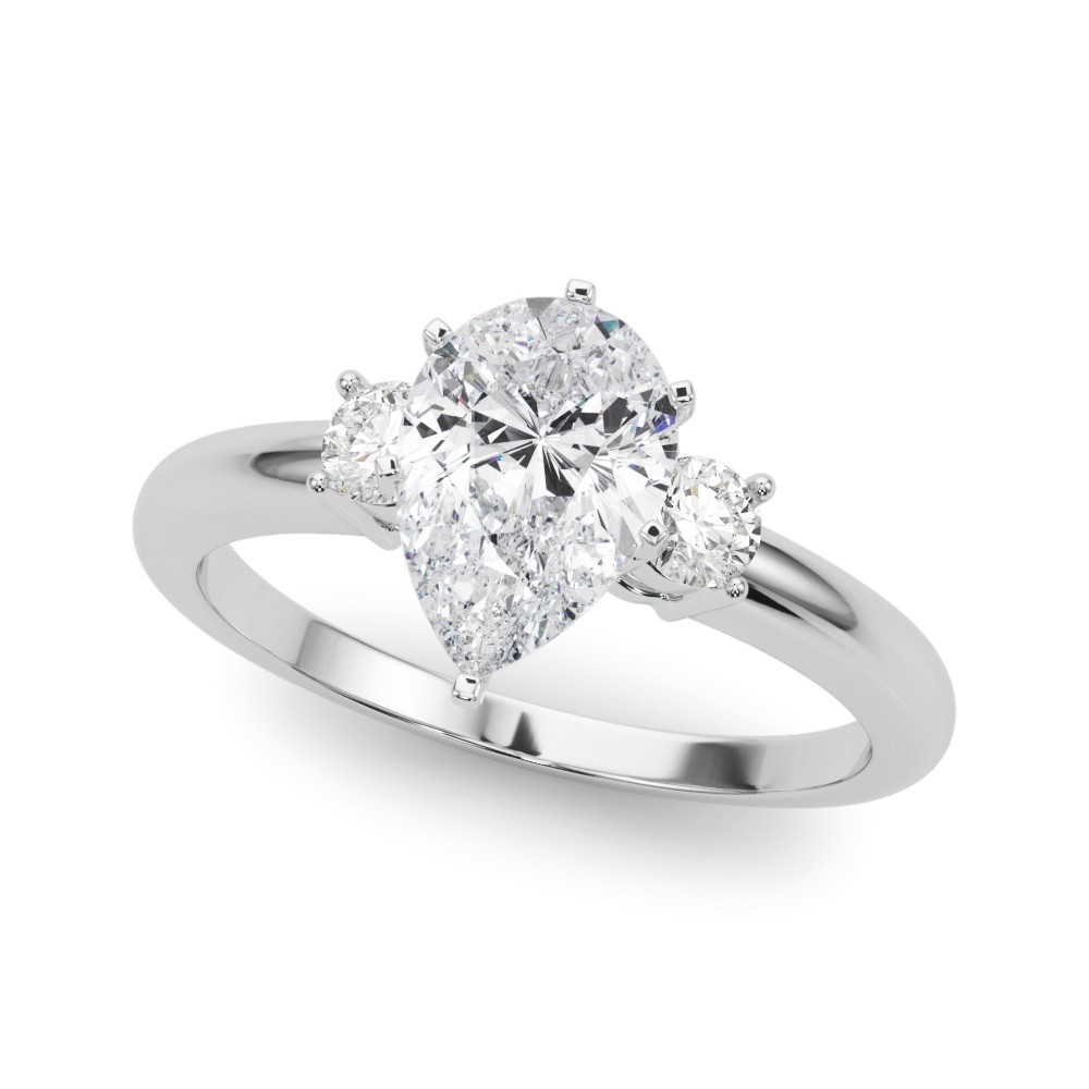6 Prong Set Lab-Created Diamond  Engagement Ring
