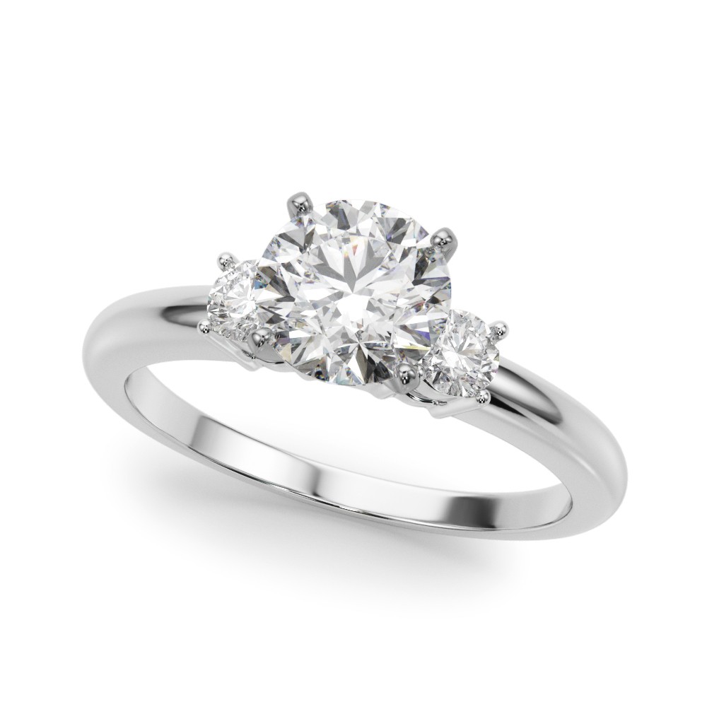4 Prong Set Lab-Created Diamond  Engagement Ring