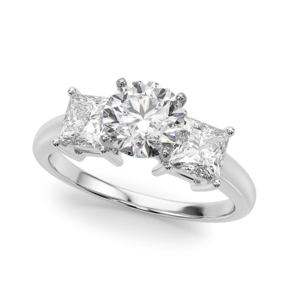 4 Prong Set Lab-Created Diamond  Engagement Ring