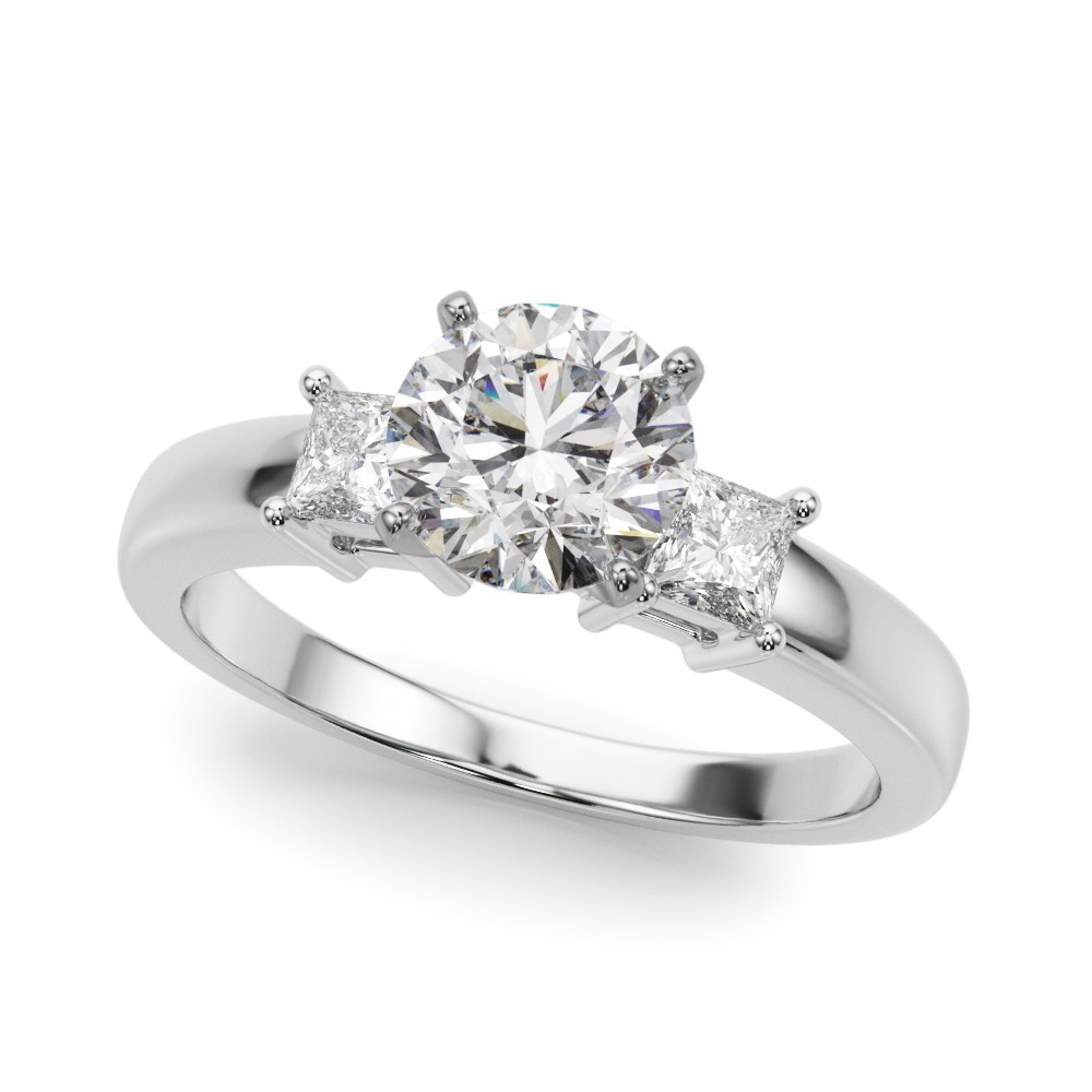 4 Prong Set Lab-Created Diamond  Engagement Ring