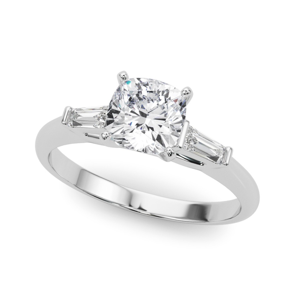 4 Prong Set Lab-Created Diamond  Engagement Ring