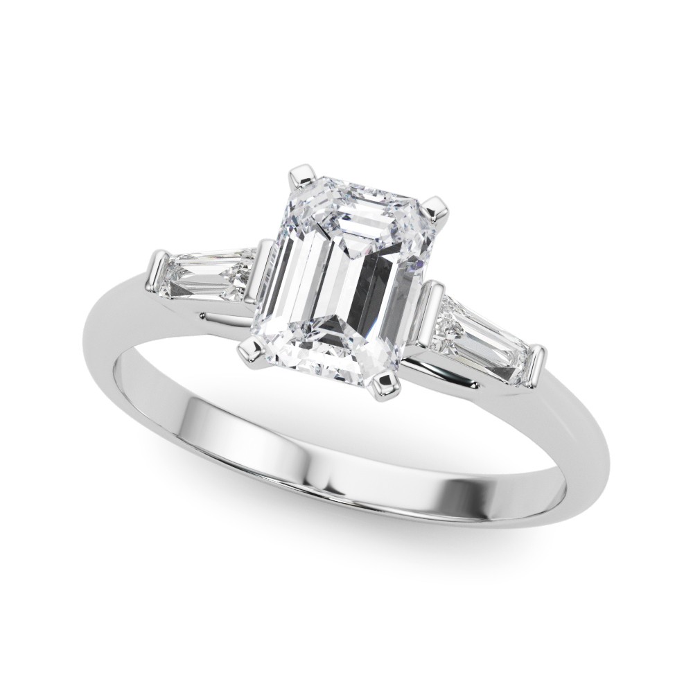 4 Prong Set Natural Diamond  Engagement Ring