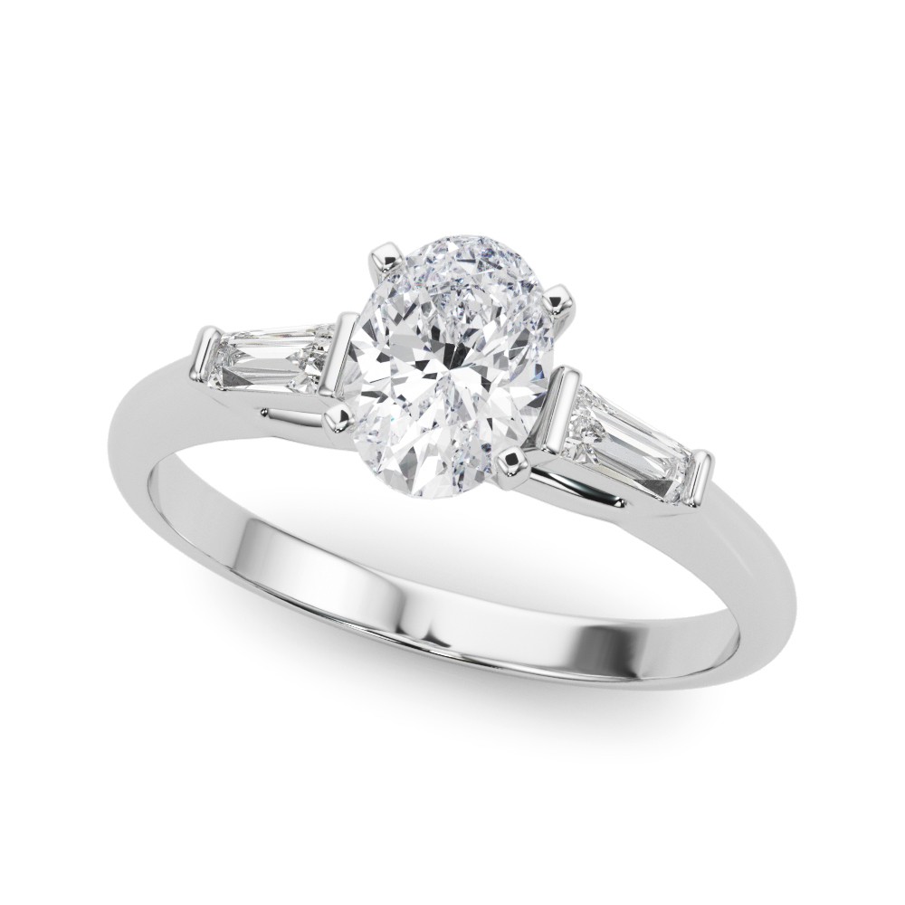 4 Prong Set Lab-Created Diamond  Engagement Ring