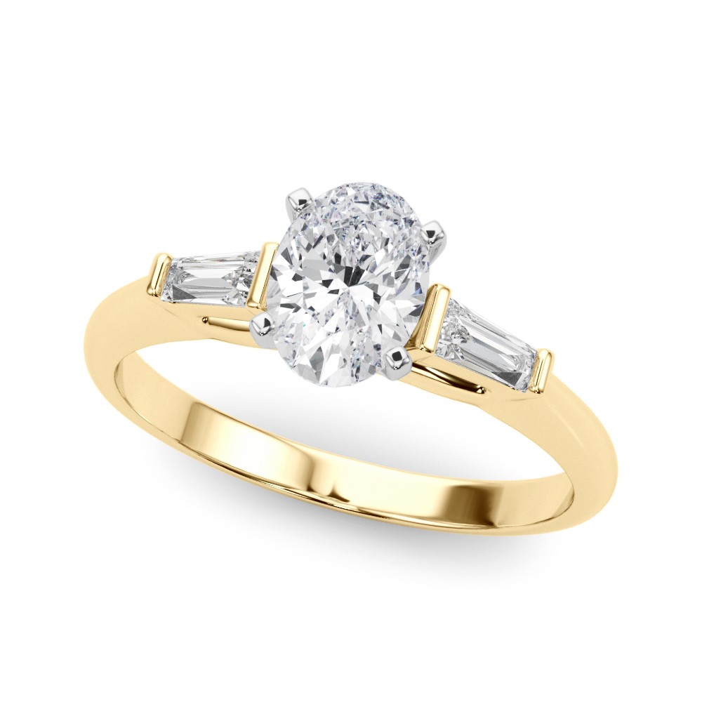 4 Prong Set Lab-Created Diamond  Engagement Ring