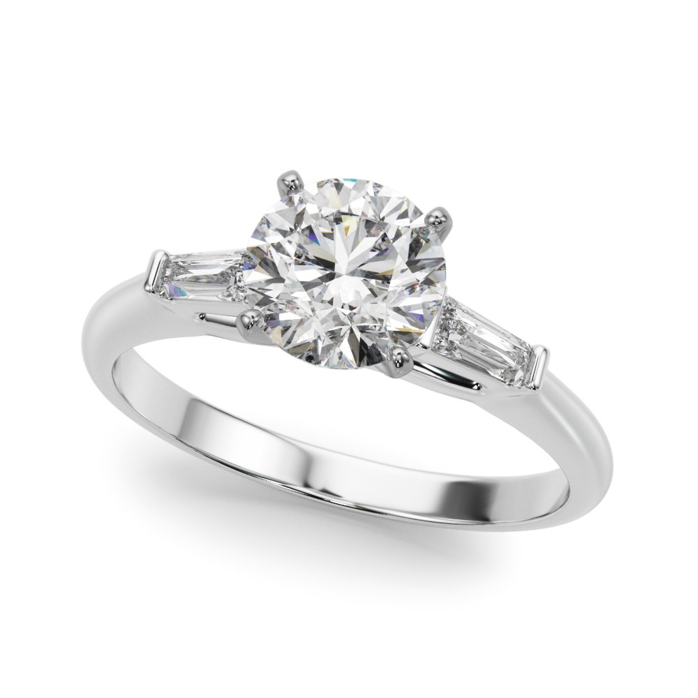 4 Prong Set Lab-Created Diamond  Engagement Ring