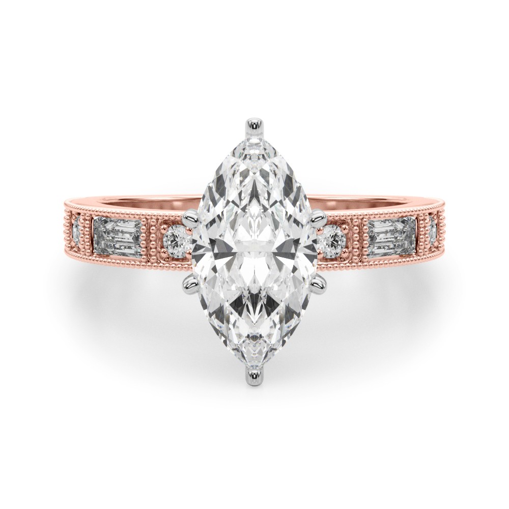 Steffni Natural Diamond 6 Prong  Engagement Ring
