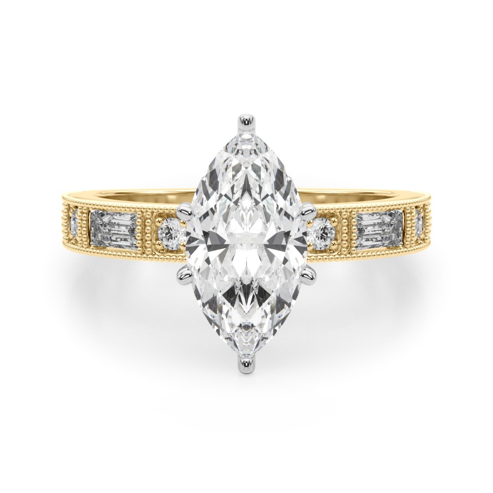Steffni Natural Diamond 6 Prong  Engagement Ring