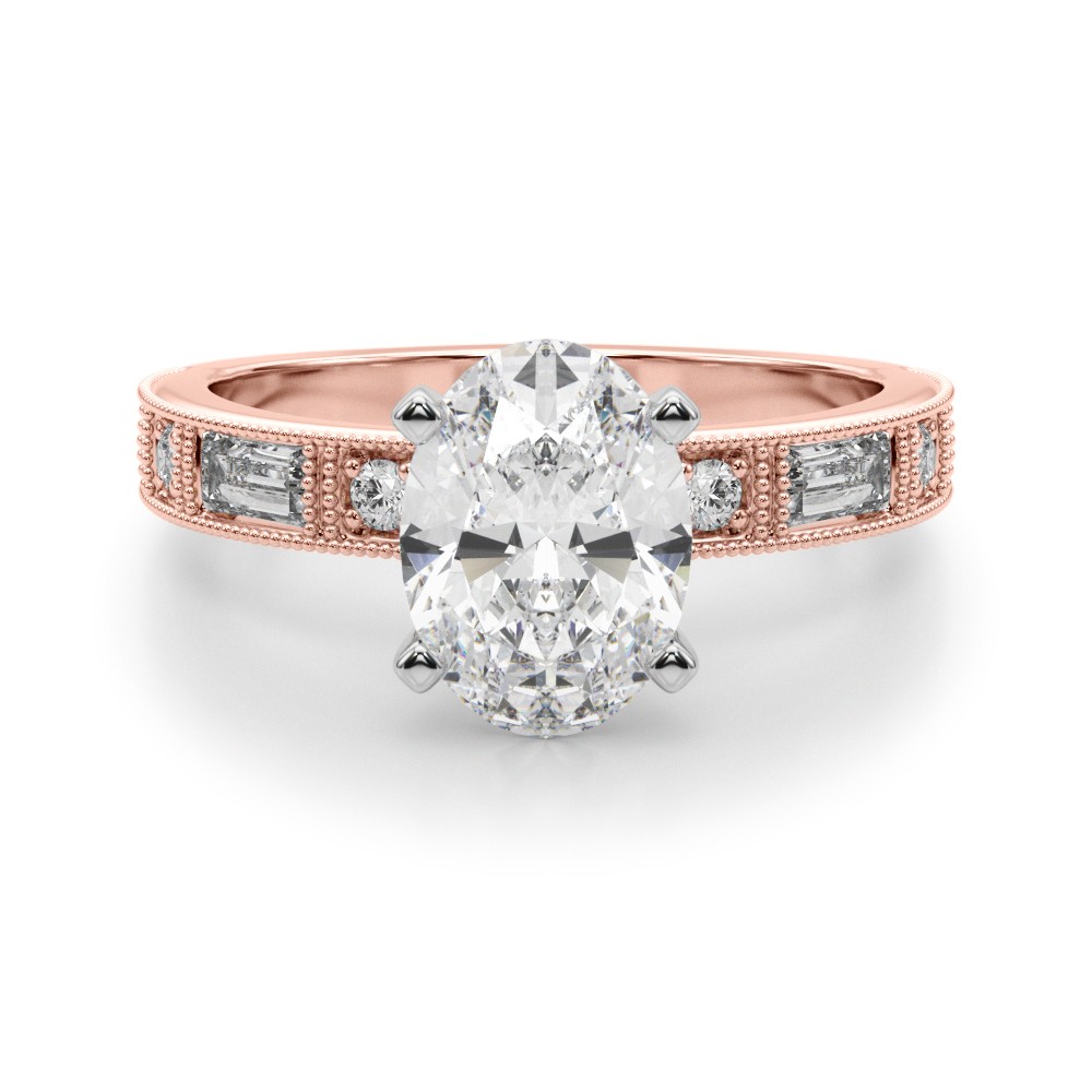 Steffni Natural Diamond 4 Prong  Engagement Ring