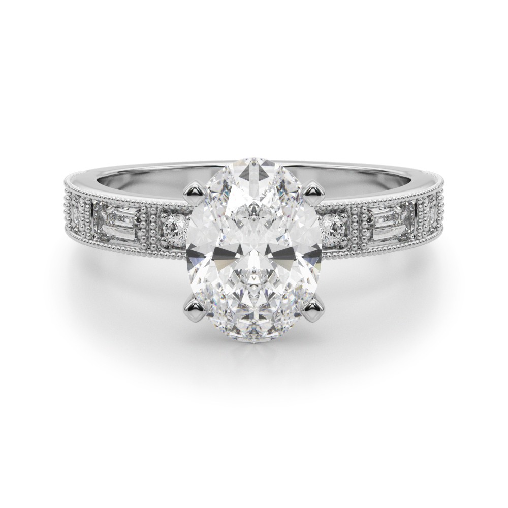 Steffni Natural Diamond 4 Prong  Engagement Ring