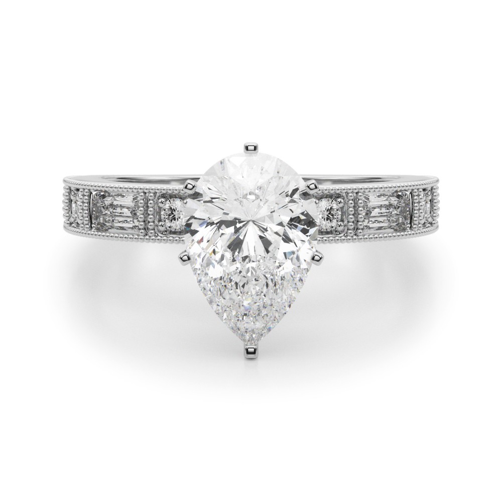 Steffni Natural Diamond 6 Prong  Engagement Ring