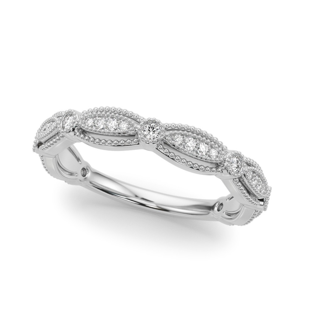 Zoay Natural 	Milgrain Set  Diamond Ring
