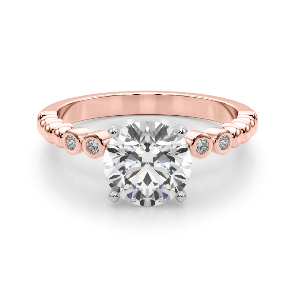 Rejina Natural Diamond 4 Prong  Engagement Ring