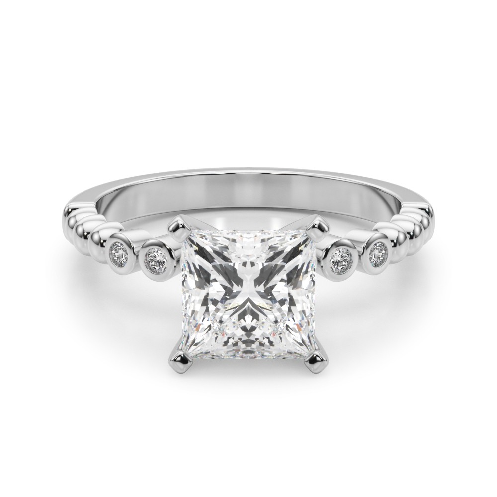4 Prong Natural Diamond  Engagement Ring