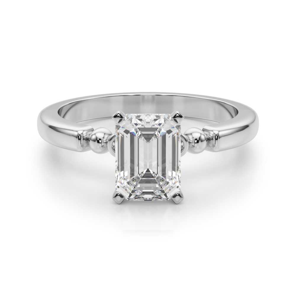 4 Prong Natural Diamond  Engagement Ring