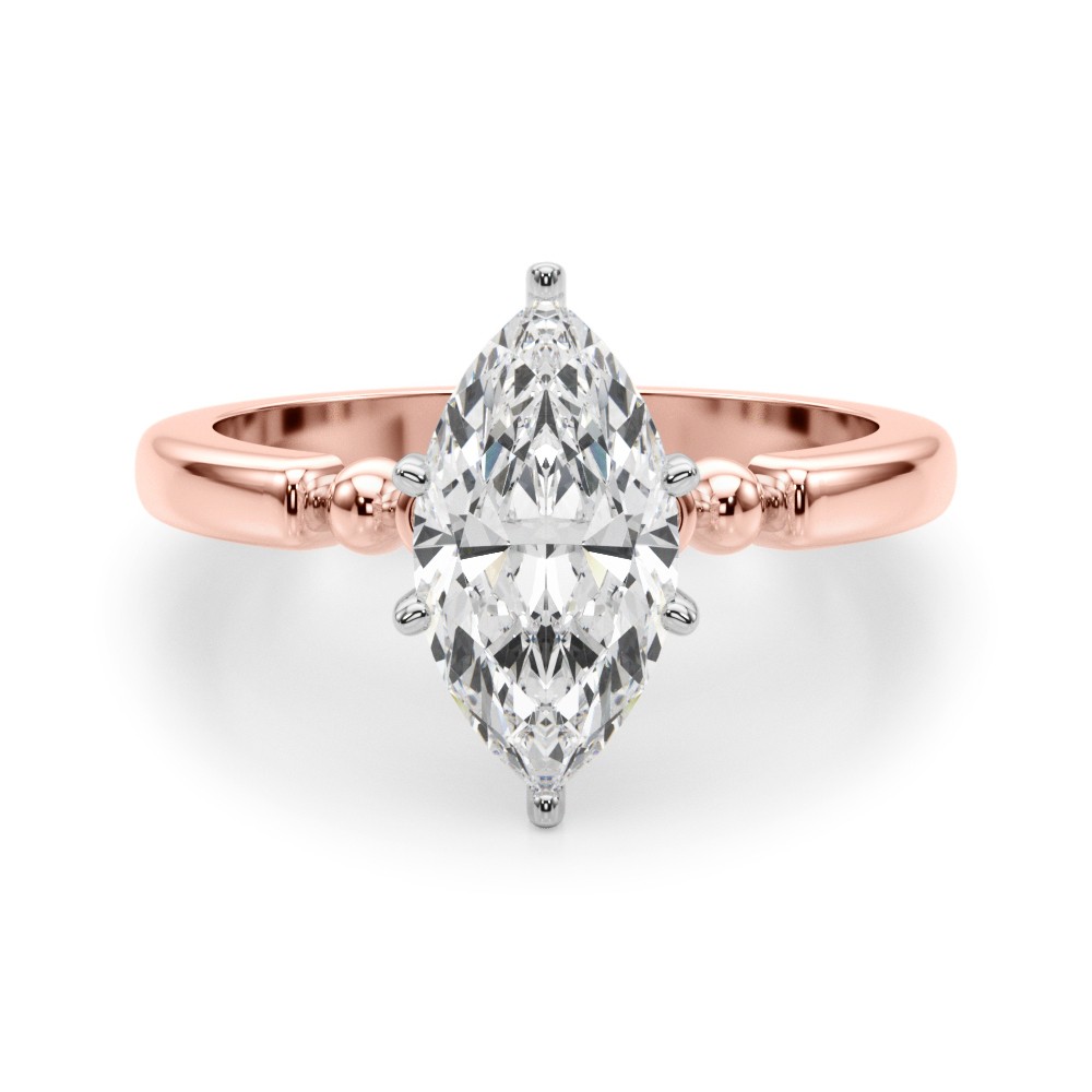 6 Prong Natural Diamond  Engagement Ring