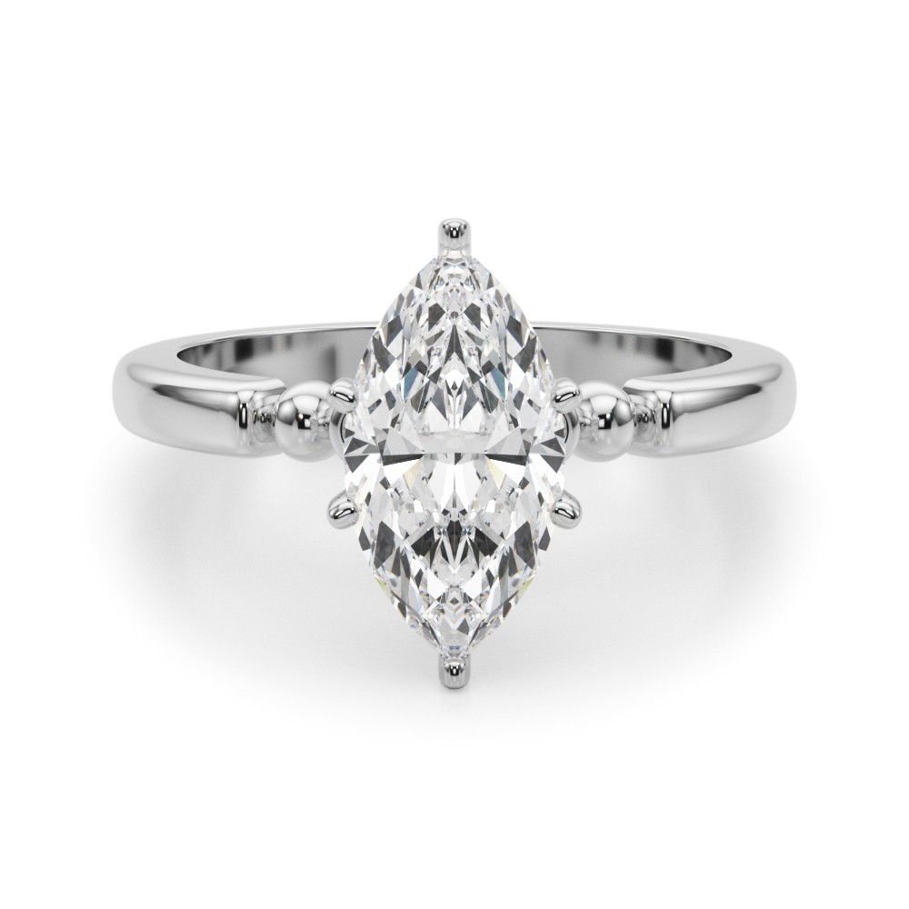 6 Prong Natural Diamond  Engagement Ring