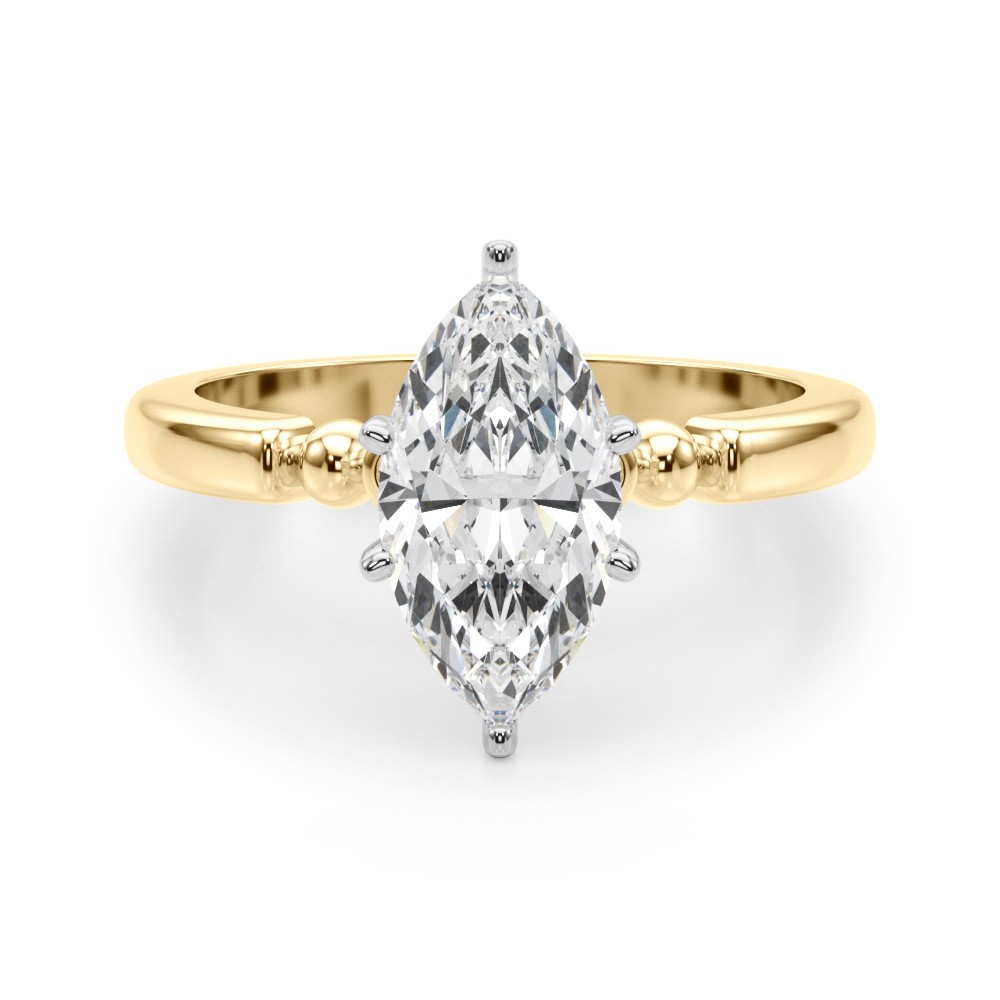 6 Prong Natural Diamond  Engagement Ring