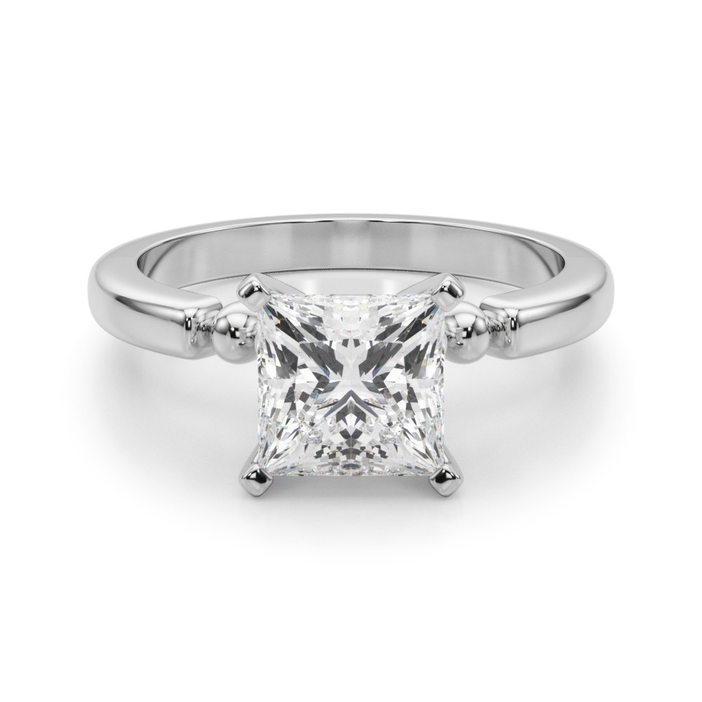 4 Prong Natural Diamond  Engagement Ring