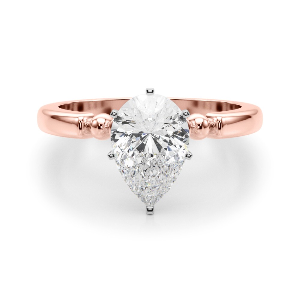 6 Prong Natural Diamond  Engagement Ring