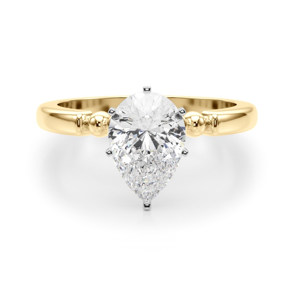 6 Prong Natural Diamond  Engagement Ring