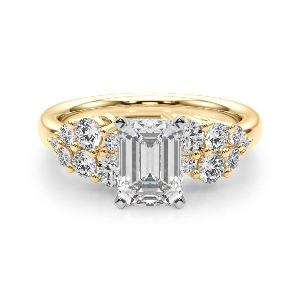 Steno Natural Diamond 4 Prong  Engagement Ring