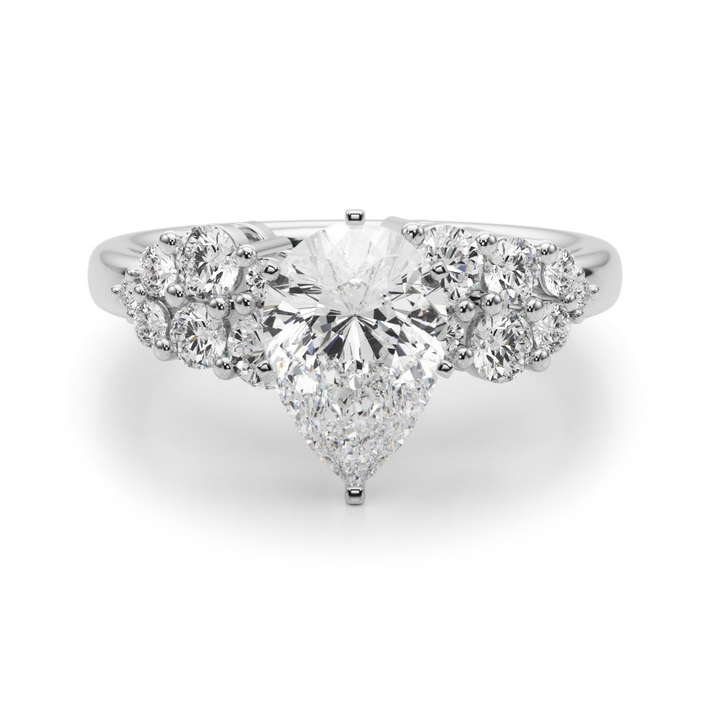 Steno Natural Diamond 6 Prong  Engagement Ring