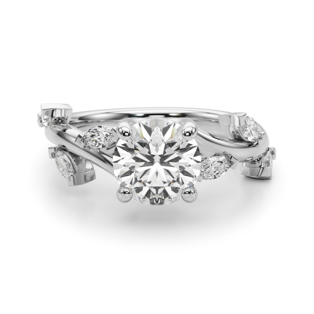 Firola Natural 4 Prong Set  Diamond Ring