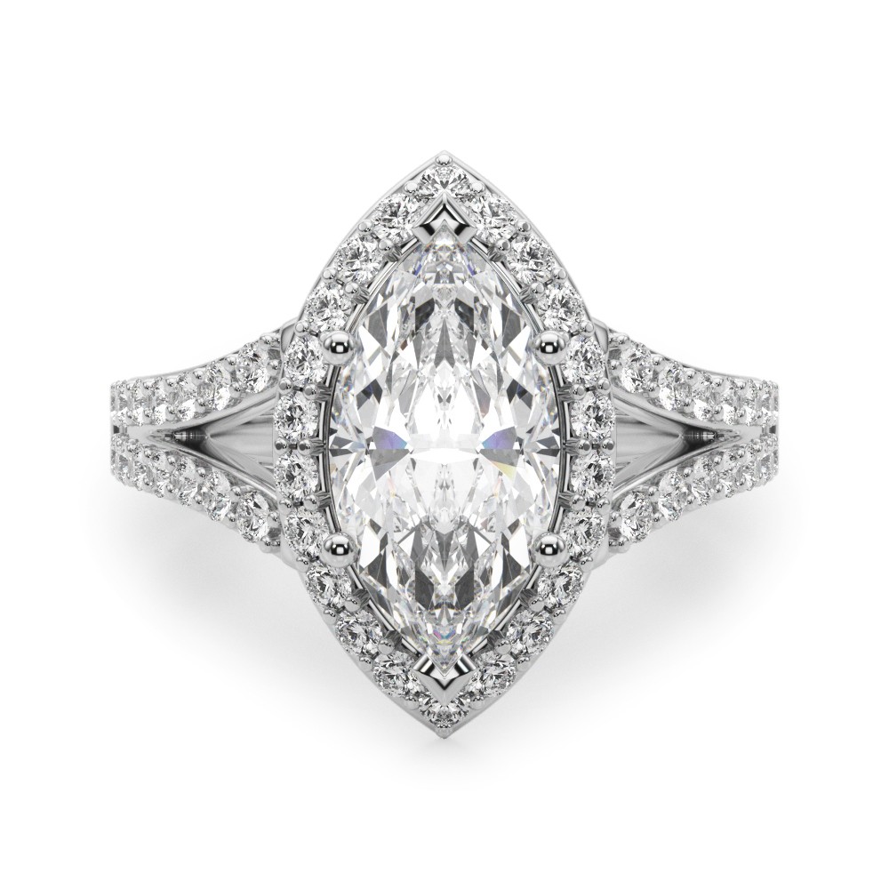 6 Prong Natural Diamond  Engagement Ring