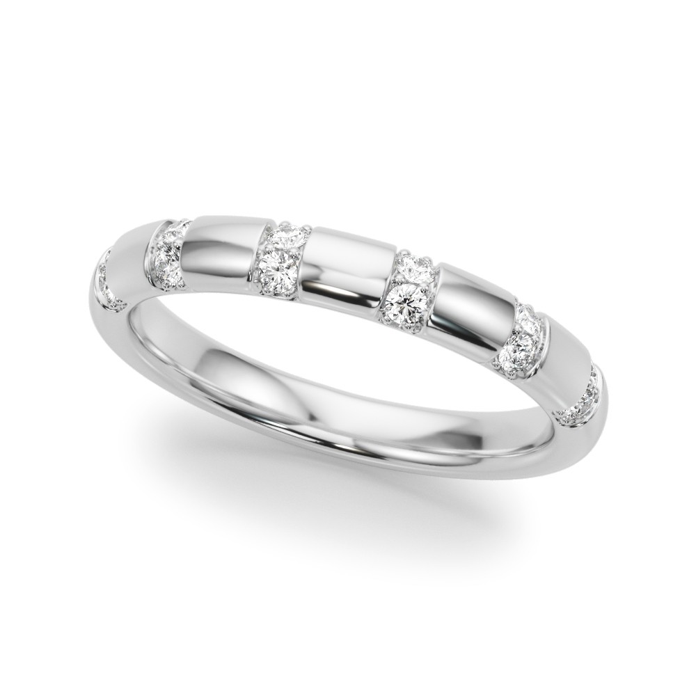 Odilya Natural Channel set  Diamond Ring