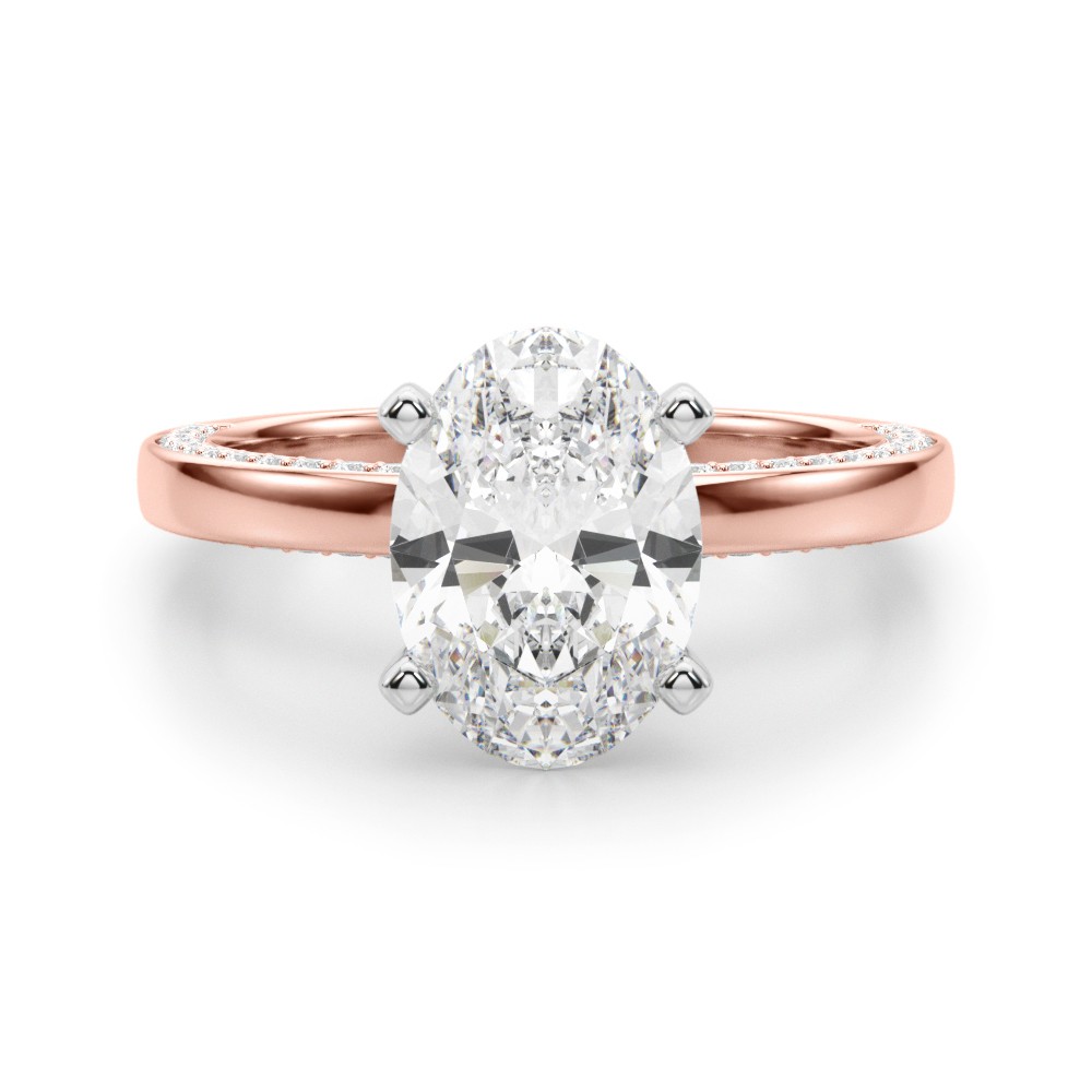 Lab-Created 4 Prong  Diamond Ring