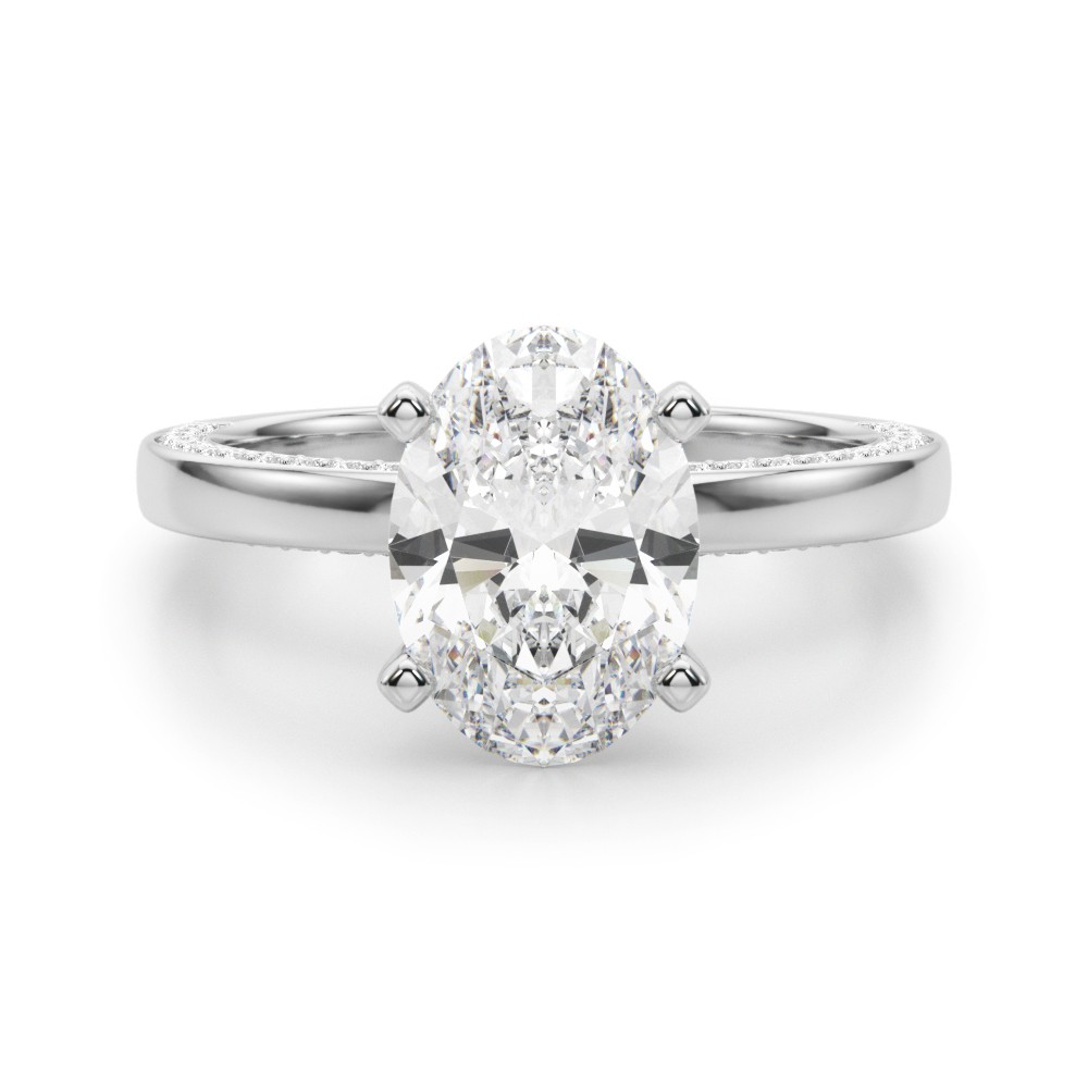 Lab-Created 4 Prong  Diamond Ring